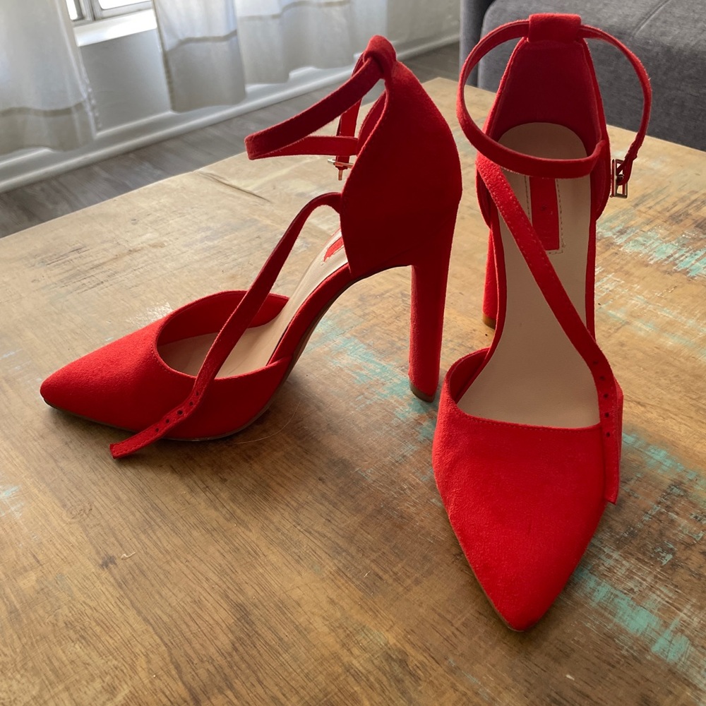 Forever 21 Red Suede Heels